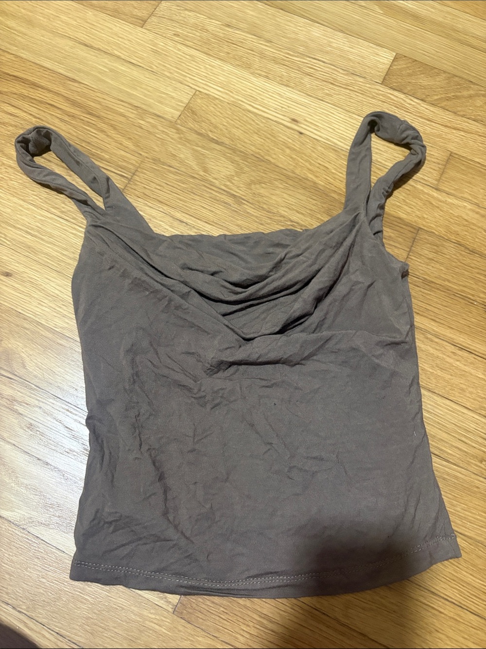 White Fox Boutique Brown Cowl Neck Camisole